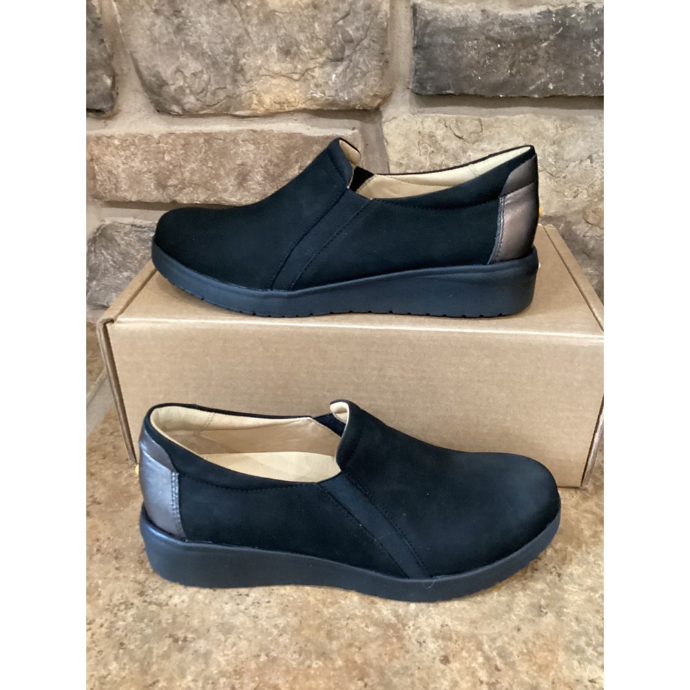 Samuel Hubbard Black Nubuck Heel‎ Slip On Comfort Shoes  Womens 8 New
